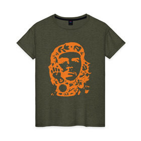 Женская футболка хлопок с принтом Che Guevara в Тюмени, 100% хлопок | прямой крой, круглый вырез горловины, длина до линии бедер, слегка спущенное плечо | che | che guevaracuba | guevara | гевара | куба | че | чегевара