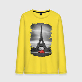 Мужской лонгслив хлопок с принтом Эйфелева башня в Тюмени, 100% хлопок |  | france | paris | париж | франция | эйфелева башня