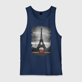 Мужская майка хлопок с принтом Эйфелева башня в Тюмени, 100% хлопок |  | Тематика изображения на принте: france | paris | париж | франция | эйфелева башня
