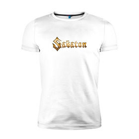 Мужская футболка премиум с принтом Sabaton в Тюмени, 92% хлопок, 8% лайкра | приталенный силуэт, круглый вырез ворота, длина до линии бедра, короткий рукав | sabaton