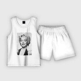 Детская пижама с шортами хлопок с принтом Мэрилин Монро (Marilyn Monroe) в Тюмени,  |  | Тематика изображения на принте: marilyn monroe | актриса | мэрилин монро | певица