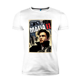 Мужская футболка премиум с принтом Mafia 2 в Тюмени, 92% хлопок, 8% лайкра | приталенный силуэт, круглый вырез ворота, длина до линии бедра, короткий рукав | mafia | вито | игра | скалетта. | эмпайр бэй