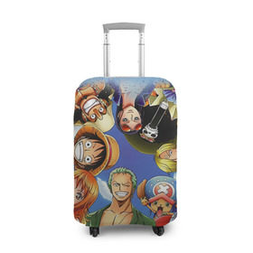Чехол для чемодана 3D с принтом One Piece в Тюмени, 86% полиэфир, 14% спандекс | двустороннее нанесение принта, прорези для ручек и колес | anime | one piece | аниме | ван пис