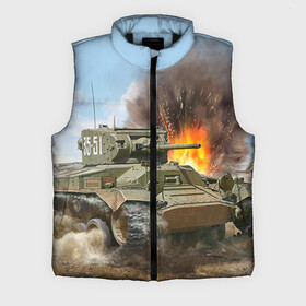 Мужской жилет утепленный 3D с принтом Танк в Тюмени,  |  | армия | войска | сила | танк | танки | танкист | танковые войска