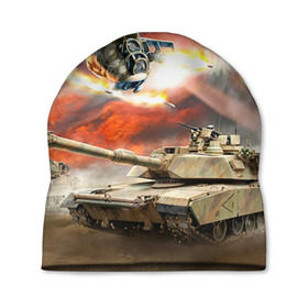Шапка 3D с принтом Танк в Тюмени, 100% полиэстер | универсальный размер, печать по всей поверхности изделия | армия | войска | сила | танк | танки | танкист | танковые войска