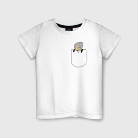 Детская футболка хлопок с принтом Geralt of Pocket в Тюмени, 100% хлопок | круглый вырез горловины, полуприлегающий силуэт, длина до линии бедер | geralt of pocket ведьмак 3 witcher