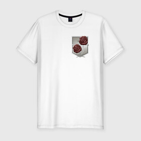 Мужская футболка премиум с принтом Роза в Тюмени, 92% хлопок, 8% лайкра | приталенный силуэт, круглый вырез ворота, длина до линии бедра, короткий рукав | 