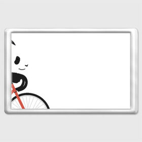 Магнит 45*70 с принтом Панда на велосипеде в Тюмени, Пластик | Размер: 78*52 мм; Размер печати: 70*45 | панда