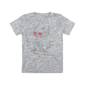 Детская футболка хлопок с принтом Кот скейтбордист в Тюмени, 100% хлопок | круглый вырез горловины, полуприлегающий силуэт, длина до линии бедер | борд | кот | кошки | очки | скейтборд | стерео | экстрим