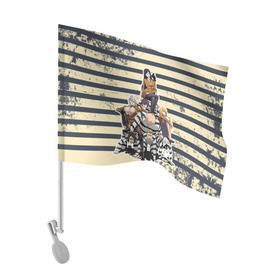 Флаг для автомобиля с принтом Prison School в Тюмени, 100% полиэстер | Размер: 30*21 см | kangoku gakuen | kiyoshi fujino | киёши фуджино | призон скул