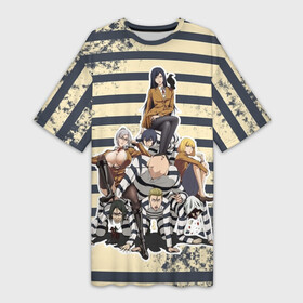 Платье-футболка 3D с принтом Prison School в Тюмени,  |  | Тематика изображения на принте: kangoku gakuen | kiyoshi fujino | киёши фуджино | призон скул