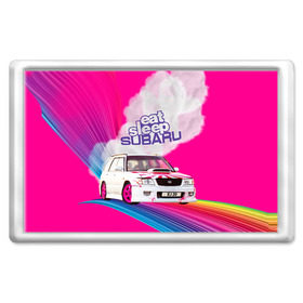 Магнит 45*70 с принтом Subaru в Тюмени, Пластик | Размер: 78*52 мм; Размер печати: 70*45 | drag | eat | ej20 | forester | jdm | rainbow | sf5 | sleep | subaru | субару | супердрифтбитва | форестер