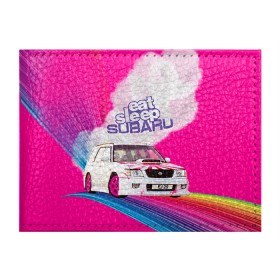 Обложка для студенческого билета с принтом Subaru в Тюмени, натуральная кожа | Размер: 11*8 см; Печать на всей внешней стороне | drag | eat | ej20 | forester | jdm | rainbow | sf5 | sleep | subaru | субару | супердрифтбитва | форестер