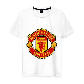 Мужская футболка хлопок с принтом Rooney в Тюмени, 100% хлопок | прямой крой, круглый вырез горловины, длина до линии бедер, слегка спущенное плечо. | football | manchester | manchester united | rooney | манчестер | футбол