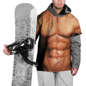 Накидка на куртку 3D с принтом Идеальное тело в Тюмени, 100% полиэстер |  | идеальное | пресс | спорт | тело | торс
