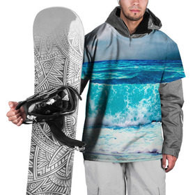 Накидка на куртку 3D с принтом Волны в Тюмени, 100% полиэстер |  | Тематика изображения на принте: берег | вода | волны | море | пейзаж | прилив