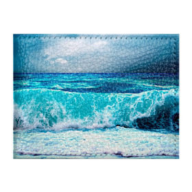 Обложка для студенческого билета с принтом Волны в Тюмени, натуральная кожа | Размер: 11*8 см; Печать на всей внешней стороне | Тематика изображения на принте: берег | вода | волны | море | пейзаж | прилив
