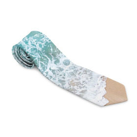 Галстук 3D с принтом Берег в Тюмени, 100% полиэстер | Длина 148 см; Плотность 150-180 г/м2 | Тематика изображения на принте: берег | вода | волны | море | пляж | прилив