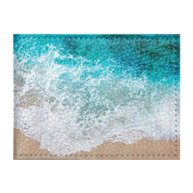 Обложка для студенческого билета с принтом Берег в Тюмени, натуральная кожа | Размер: 11*8 см; Печать на всей внешней стороне | Тематика изображения на принте: берег | вода | волны | море | пляж | прилив