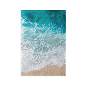 Обложка для паспорта матовая кожа с принтом Берег в Тюмени, натуральная матовая кожа | размер 19,3 х 13,7 см; прозрачные пластиковые крепления | Тематика изображения на принте: берег | вода | волны | море | пляж | прилив
