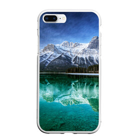 Чехол для iPhone 7Plus/8 Plus матовый с принтом Отражение в Тюмени, Силикон | Область печати: задняя сторона чехла, без боковых панелей | горы | облака | озеро | пейзаж