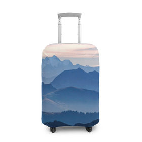 Чехол для чемодана 3D с принтом Горы в Тюмени, 86% полиэфир, 14% спандекс | двустороннее нанесение принта, прорези для ручек и колес | горы | облака | пейзаж