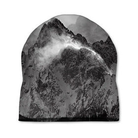 Шапка 3D с принтом Горы в Тюмени, 100% полиэстер | универсальный размер, печать по всей поверхности изделия | горы | облака | пейзаж