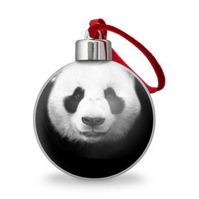 Ёлочный шар с принтом Панда в Тюмени, Пластик | Диаметр: 77 мм | панда
