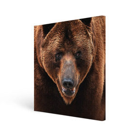 Холст квадратный с принтом Медведь в Тюмени, 100% ПВХ |  | Тематика изображения на принте: бурый | гризли | животные | медведь | мишка