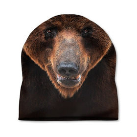 Шапка 3D с принтом Медведь в Тюмени, 100% полиэстер | универсальный размер, печать по всей поверхности изделия | бурый | гризли | животные | медведь | мишка