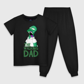 Детская пижама хлопок с принтом The walking dad в Тюмени, 100% хлопок |  брюки и футболка прямого кроя, без карманов, на брюках мягкая резинка на поясе и по низу штанин
 | 