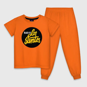 Детская пижама хлопок с принтом Radio Los Santos в Тюмени, 100% хлопок |  брюки и футболка прямого кроя, без карманов, на брюках мягкая резинка на поясе и по низу штанин
 | 