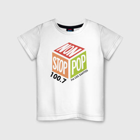 Детская футболка хлопок с принтом Non Stop Pop в Тюмени, 100% хлопок | круглый вырез горловины, полуприлегающий силуэт, длина до линии бедер | 