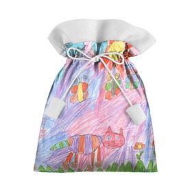 Подарочный 3D мешок с принтом Детские рисунки в Тюмени, 100% полиэстер | Размер: 29*39 см | dg | габбана | детский | дольче | карандаш | картина | мода | рисунок