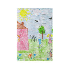 Обложка для паспорта матовая кожа с принтом Детские рисунки в Тюмени, натуральная матовая кожа | размер 19,3 х 13,7 см; прозрачные пластиковые крепления | dg | габбана | детский | дольче | карандаш | картина | мода | рисунок