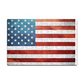 Пазл магнитный 126 элементов с принтом Флаг США в Тюмени, полимерный материал с магнитным слоем | 126 деталей, размер изделия —  180*270 мм | usa | демократия | страны | сша
