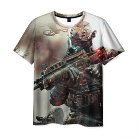 Мужская футболка 3D с принтом Ghost Recon в Тюмени, 100% полиэфир | прямой крой, круглый вырез горловины, длина до линии бедер | ghost recon | игры | спецотряд призрак