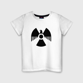 Детская футболка хлопок с принтом Радиоактивность в Тюмени, 100% хлопок | круглый вырез горловины, полуприлегающий силуэт, длина до линии бедер | Тематика изображения на принте: знак | опасность | радиация