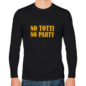 Мужской лонгслив хлопок с принтом No Totti, No party в Тюмени, 100% хлопок |  | franchesco | roma | totti | рома | тотти