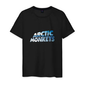 Мужская футболка хлопок с принтом Arctic Monkeys ice в Тюмени, 100% хлопок | прямой крой, круглый вырез горловины, длина до линии бедер, слегка спущенное плечо. | 