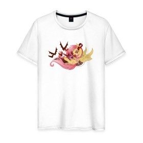 Мужская футболка хлопок с принтом Flutter Rock Redux в Тюмени, 100% хлопок | прямой крой, круглый вырез горловины, длина до линии бедер, слегка спущенное плечо. | flutterbat | mlp | mylittlepony