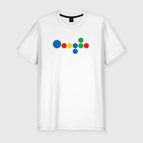 Мужская футболка премиум с принтом Google в Тюмени, 92% хлопок, 8% лайкра | приталенный силуэт, круглый вырез ворота, длина до линии бедра, короткий рукав | 