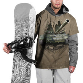 Накидка на куртку 3D с принтом Танк в Тюмени, 100% полиэстер |  | силовые структуры | танк