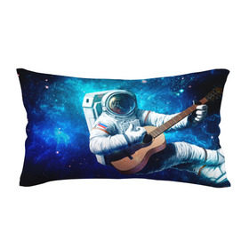 Подушка 3D антистресс с принтом Космонавт с гитарой в Тюмени, наволочка — 100% полиэстер, наполнитель — вспененный полистирол | состоит из подушки и наволочки на молнии | гитара