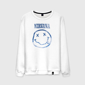 Мужской свитшот хлопок с принтом Nirvana sky в Тюмени, 100% хлопок |  | cobain | kurt | nirvana | кобейн | курт | нирвана
