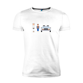 Мужская футболка премиум с принтом Назад в будущее в Тюмени, 92% хлопок, 8% лайкра | приталенный силуэт, круглый вырез ворота, длина до линии бедра, короткий рукав | 