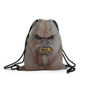 Рюкзак-мешок 3D с принтом Йети в Тюмени, 100% полиэстер | плотность ткани — 200 г/м2, размер — 35 х 45 см; лямки — толстые шнурки, застежка на шнуровке, без карманов и подкладки | yeti | ети | йети | монстр | снежный человек | чудовище