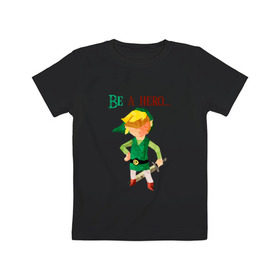 Детская футболка хлопок с принтом Link (The Legend of Zelda) в Тюмени, 100% хлопок | круглый вырез горловины, полуприлегающий силуэт, длина до линии бедер | the legend of zelda | wii | wiiu | игры