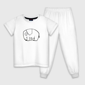 Детская пижама хлопок с принтом самодостаточный слоник в Тюмени, 100% хлопок |  брюки и футболка прямого кроя, без карманов, на брюках мягкая резинка на поясе и по низу штанин
 | Тематика изображения на принте: слон