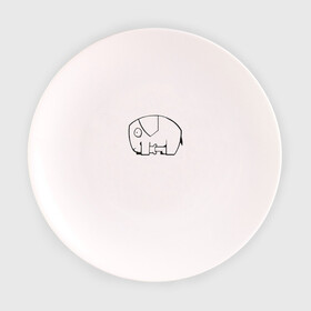 Тарелка с принтом самодостаточный слоник в Тюмени, фарфор | диаметр - 210 мм
диаметр для нанесения принта - 120 мм | слон